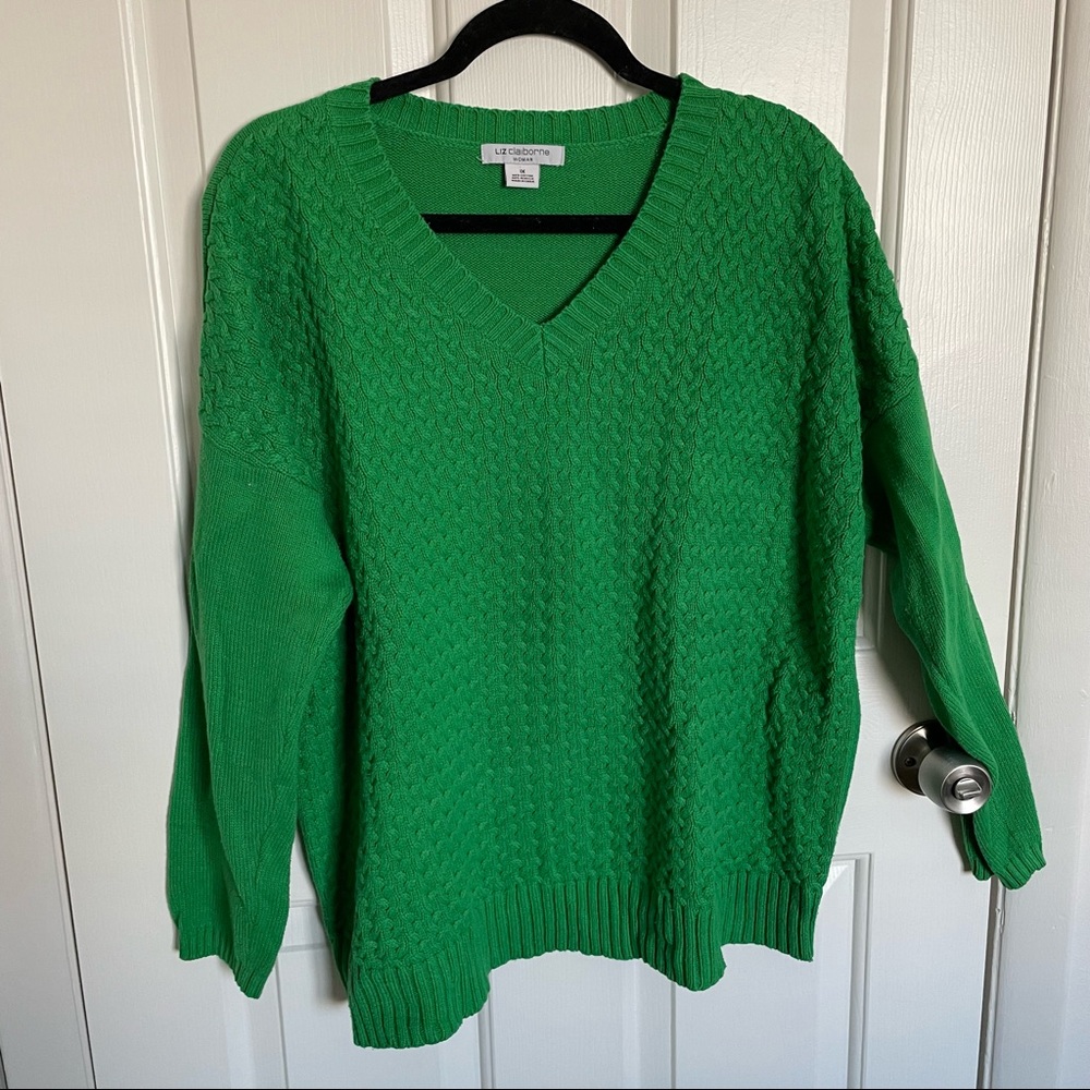 Liz Claiborne Green Apple Sweater